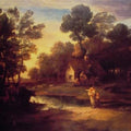 High quality wall art fine art oil painitng handpainted on canvas"a Cottage at Evening" stunningoilpainting.com