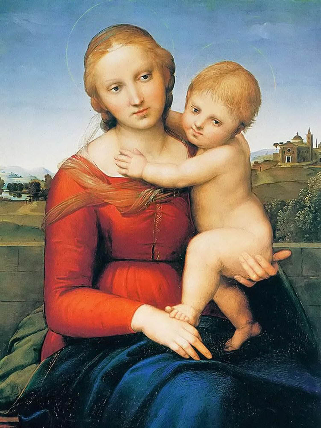 High quality wall art fine art oil painitng handpainted on canvas" madonna with child" stunningoilpainting.com