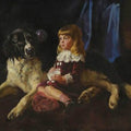 High quality wall art fine art oil painitng handpainted on canvas"Two Friends" stunningoilpainting.com