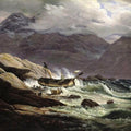 High quality wall art fine art oil painitng handpainted on canvas" Landing boat" stunningoilpainting.com