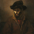 High quality wall art fine art oil painitng handpainted on canvas"A bearded man in a hat" stunningoilpainting.com