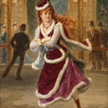 High quality wall art fine art oil painitng handpainted on canvas " Roller skating field" stunningoilpainting.com
