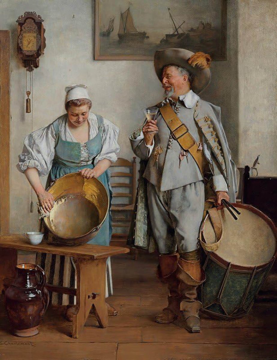 High quality wall art fine art oil painitng handpainted on canvas" Drummer and woman" stunningoilpainting.com