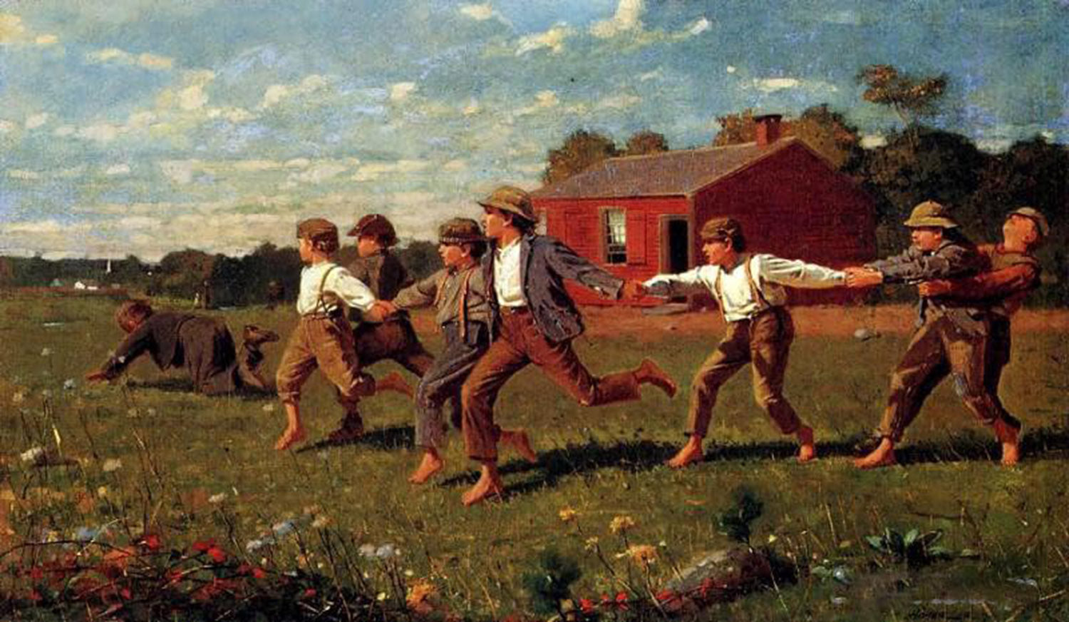 High quality wall art fine art oil painitng handpainted on canvas " Snap the Whip" stunningoilpainting.com