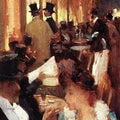 High quality wall art fine art oil painitng handpainted on canvas "Cafe" stunningoilpainting.com