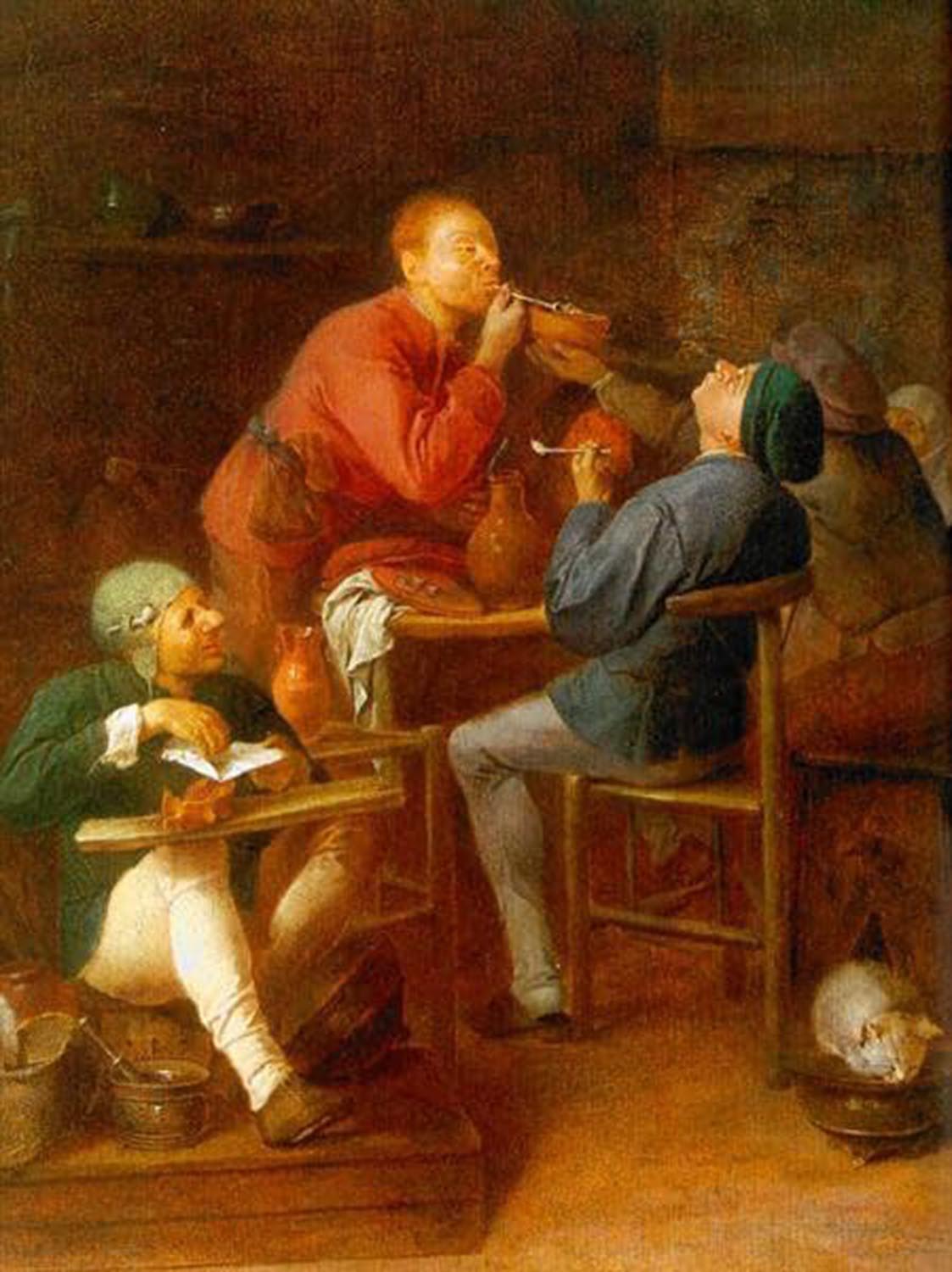 High quality wall art fine art oil painitng handpainted on canvas "The Smokers" stunningoilpainting.com