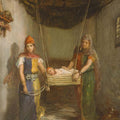 High quality wall art fine art oil painitng handpainted on canvas "Scene in the Jewish Quarter of Constantine stunningoilpainting.com
