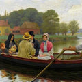 High quality wall art fine art oil painitng handpainted on canvas"The Ferry" stunningoilpainting.com