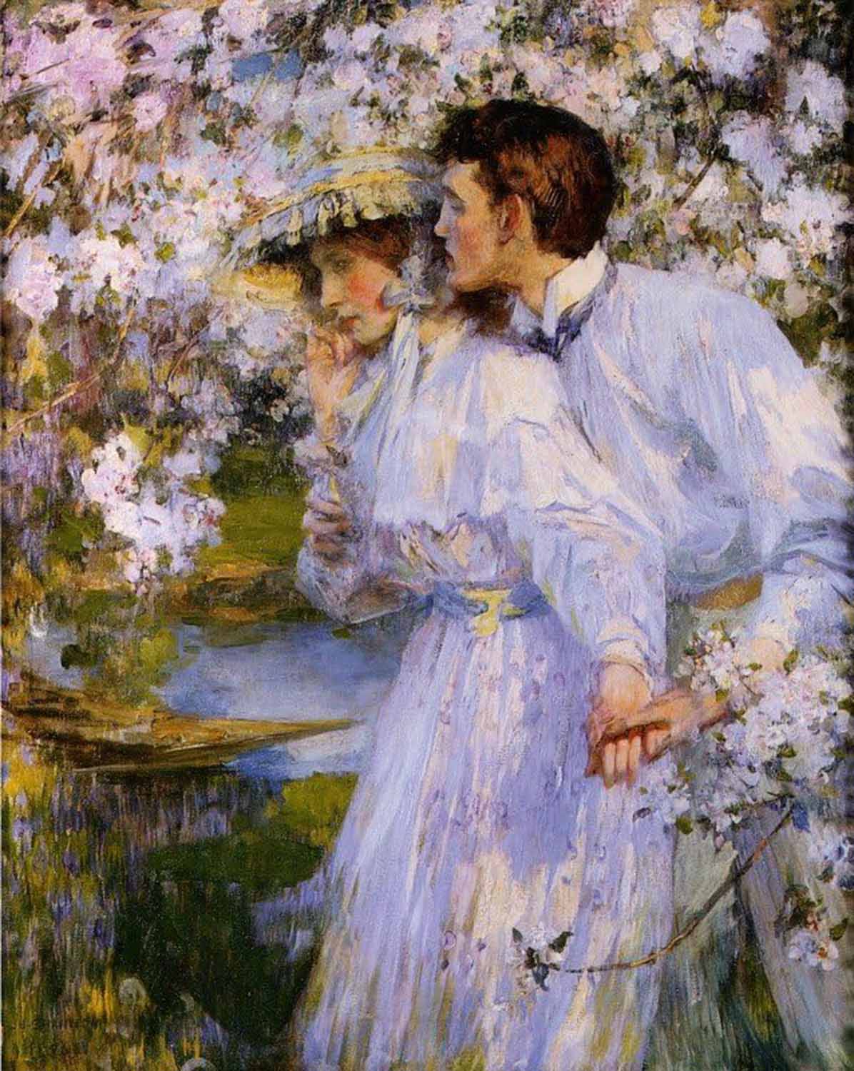 High quality wall art fine art oil painitng handpainted on canvas"Springtime " stunningoilpainting.com