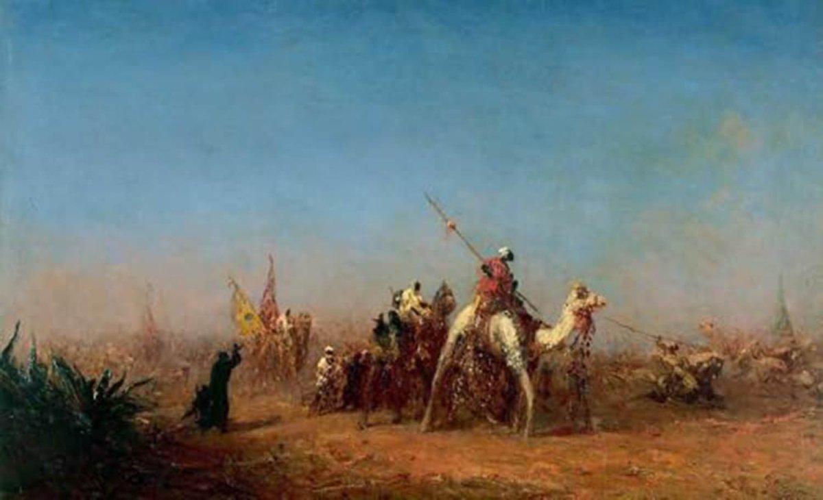High quality wall art fine art oil painitng handpainted on canvas" Caravan on the way to Mecca" stunningoilpainting.com
