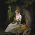 High quality wall art fine art oil painitng handpainted on canvas"The wreath maker" stunningoilpainting.com