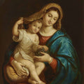 High quality wall art fine art oil painitng handpainted on canvas"Madonna with child " stunningoilpainting.com