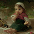 High quality wall art oil painitng handpainted on canvas "a lovely little girl" stunningoilpainting.com