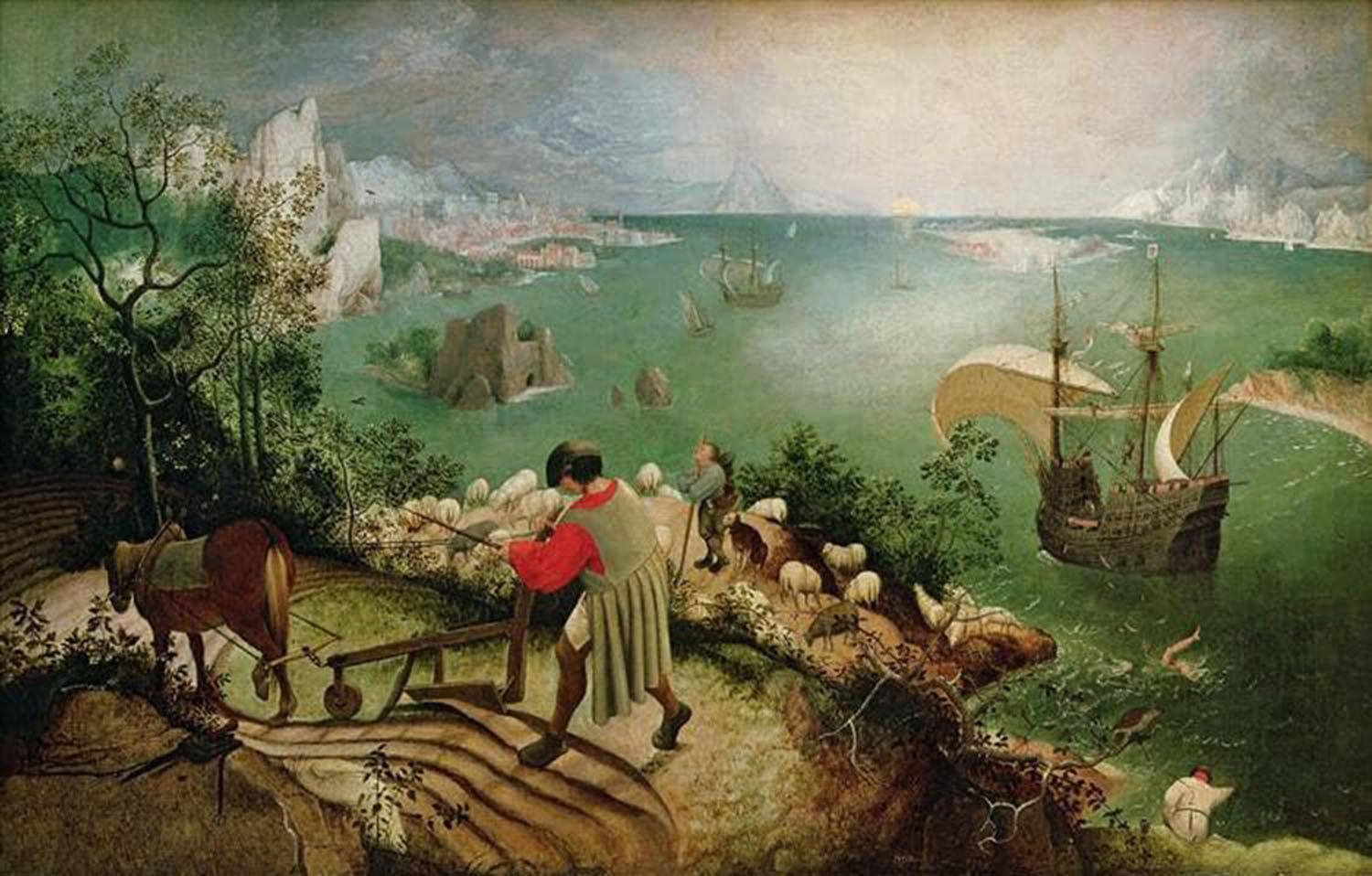 High quality wall art oil painitng handpainted on canvas " landscape with figure" stunningoilpainting.com