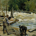 High quality wall art oil painitng handpainted on canvas " Fishing " stunningoilpainting.com
