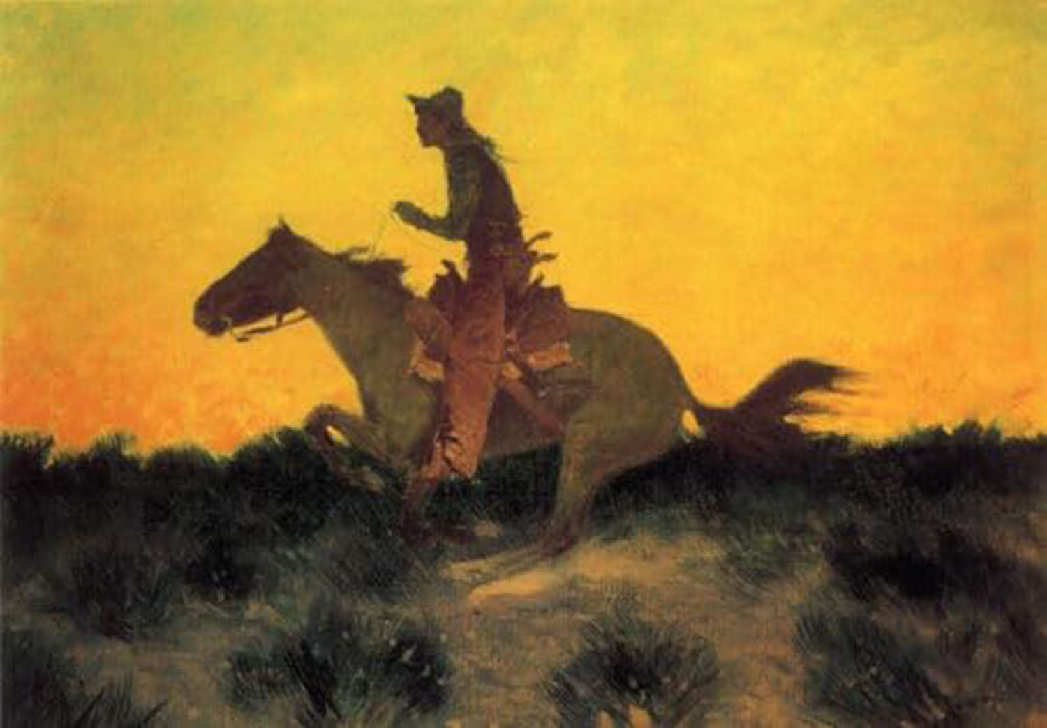 High quality wall art oil painitng handpainted on canvas " a man riding on a horse" stunningoilpainting.com