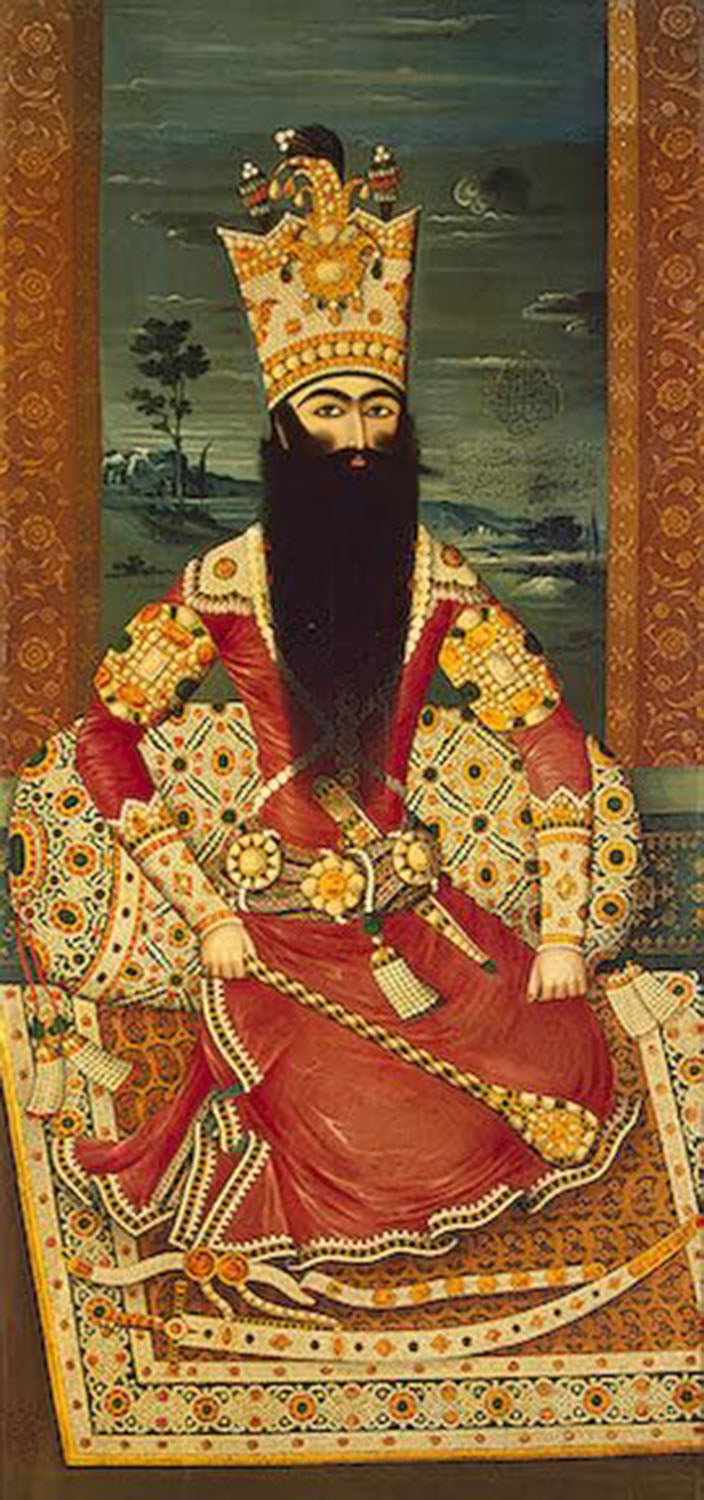High quality wall art oil painitng handpainted on canvas"Portrait of Fath Ali Shah " stunningoilpainting.com