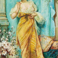 High quality wall art oil painitng handpainted on canvas"a young lady In The Boudoir " stunningoilpainting.com