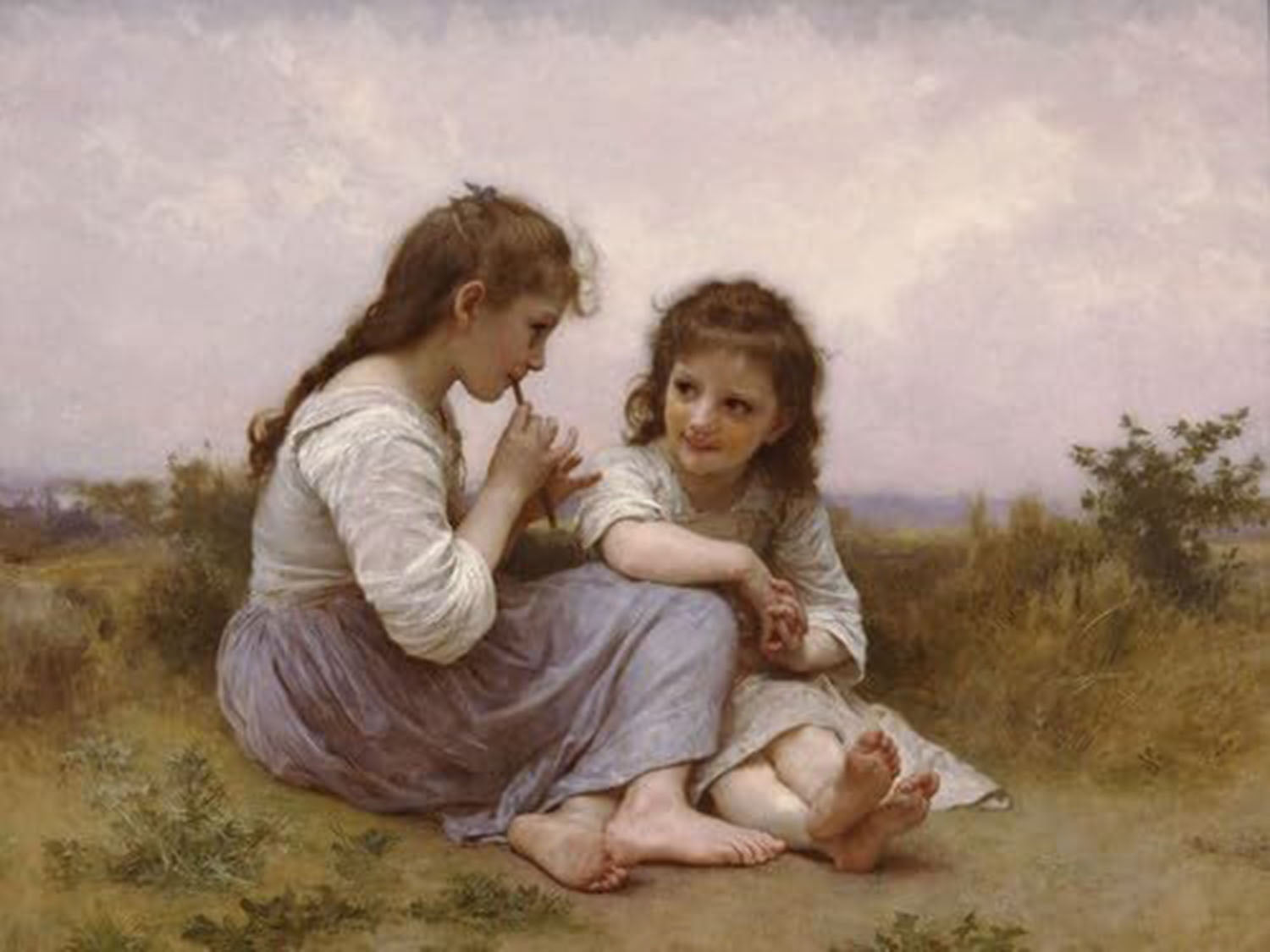 High quality wall art oil painitng handpainted on canvas"Two sisters" stunningoilpainting.com