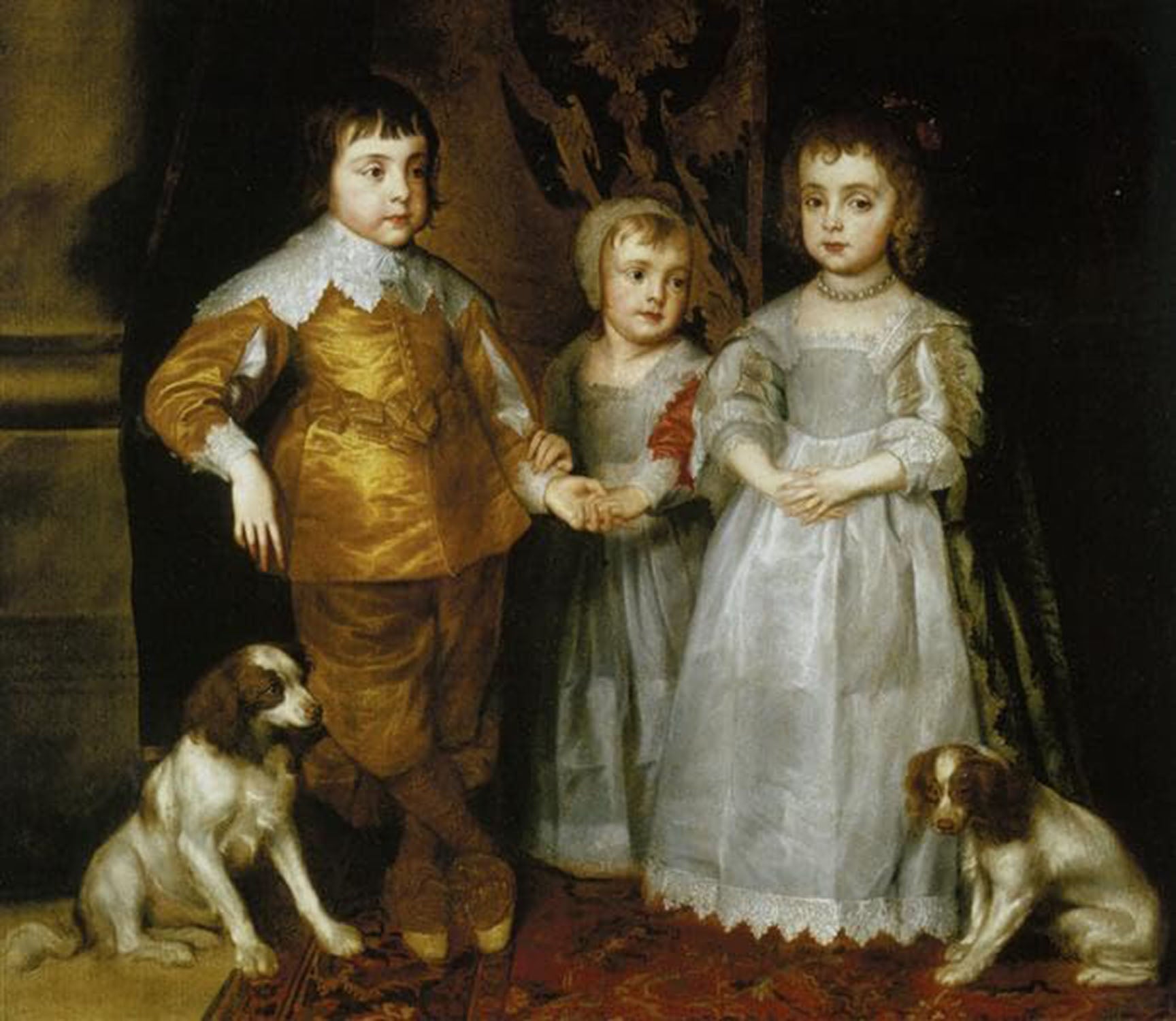 High quality wall art oil painitng handpainted on canvas" chilren with dogs " stunningoilpainting.com