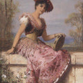 High quality wall art oil painitng handpainted on canvas"Young tambourine player " stunningoilpainting.com