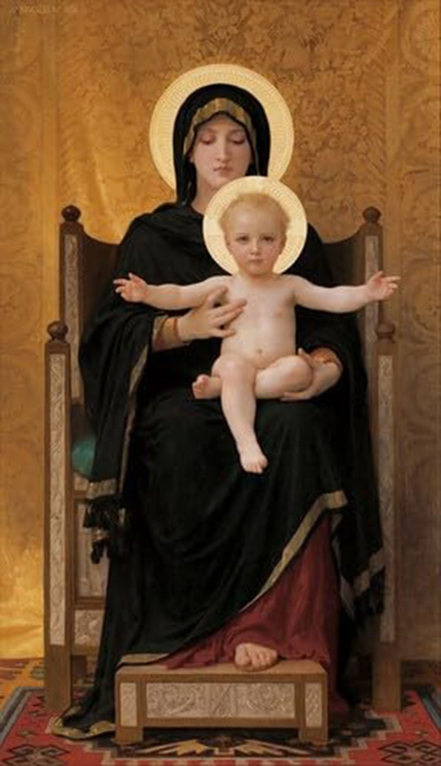 High quality wall art oil painitng handpainted on canvas" Maria and a baby" stunningoilpainting.com