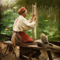 High quality wall art oil painitng handpainted on canvas"Spinner" stunningoilpainting.com