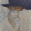 High quality wall art oil painitng handpainted on canvas" The Black-Feathered Hat " stunningoilpainting.com