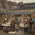 High quality wall art oil painitng handpainted on canvas"The Old Fish Market in Antwerp in 1882 " stunningoilpainting.com