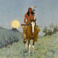 High quality wall art oil painitng handpainted on canvas"Warrior riding on a horse" stunningoilpainting.com