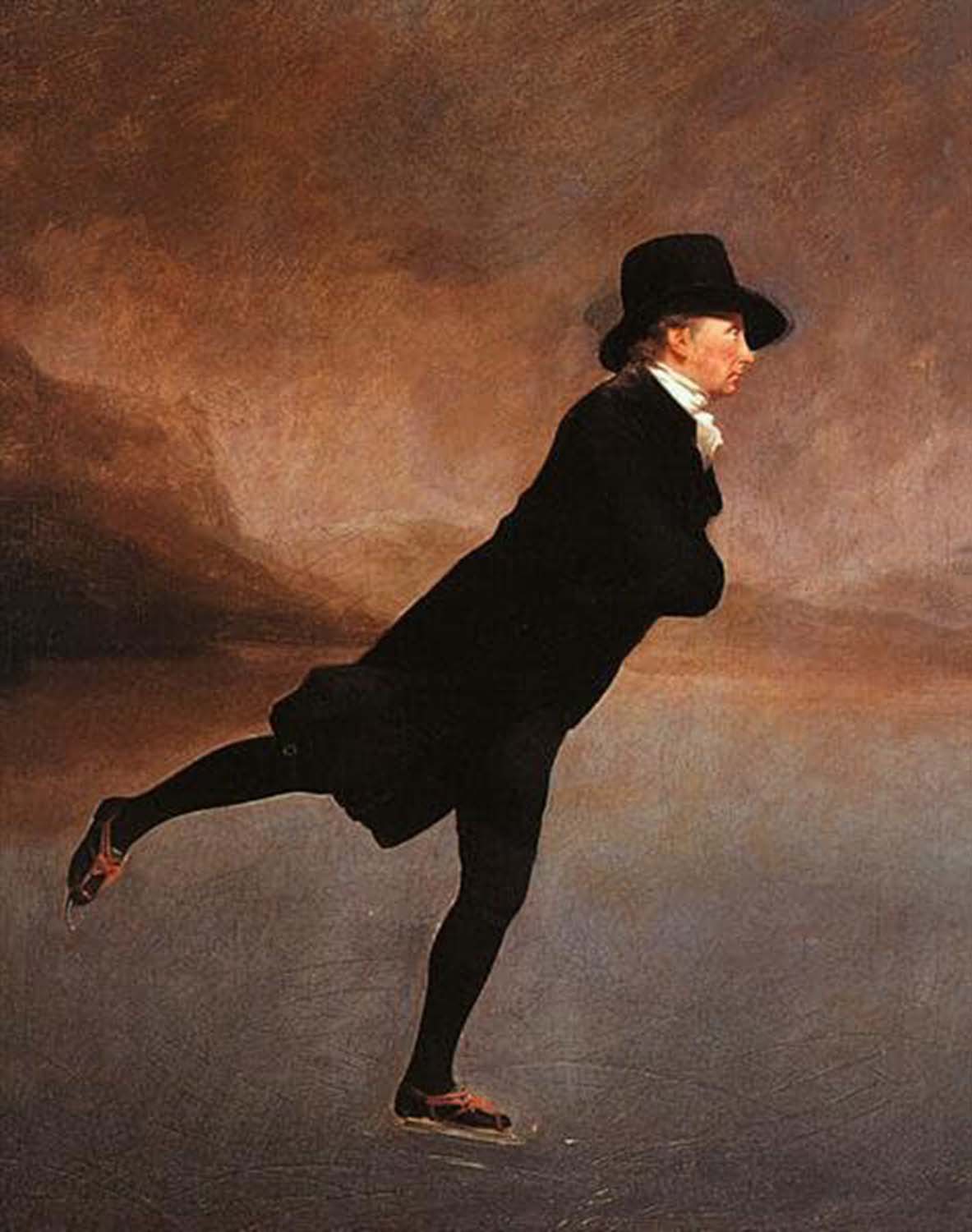 High quality wall art oil painitng handpainted on canvas" The Skating Minister " stunningoilpainting.com