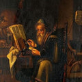 High quality wall art oil painitng handpainted on canvas"A philosopher reading" stunningoilpainting.com
