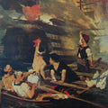High quality wall art oil painitng handpainted on canvas"the attack to the turkish flagship by a fireship" stunningoilpainting.com