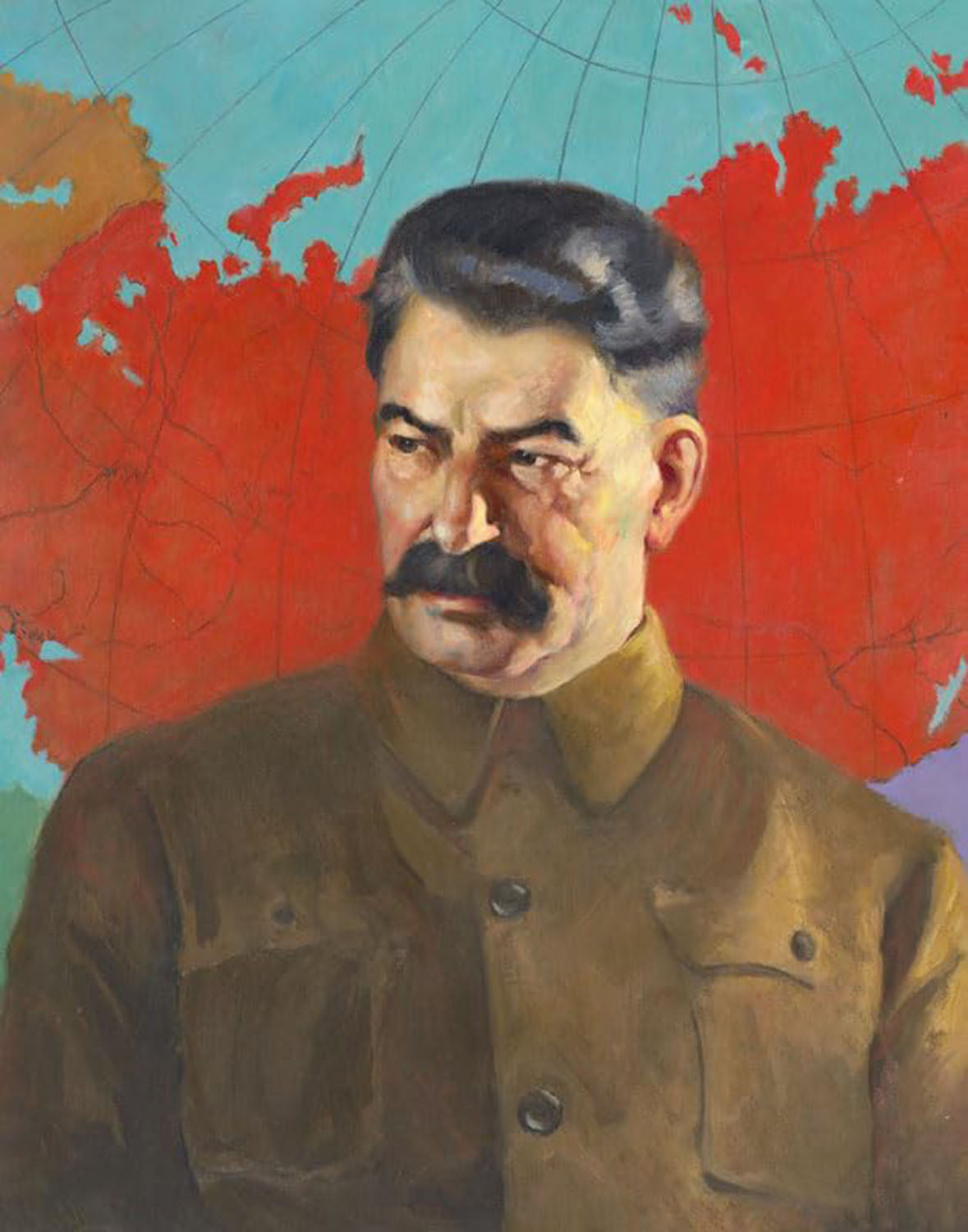 high quality wall art oil painitng handpainted on canvas"Joseph Stalin" stunningoilpainting.com