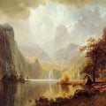 High quality wall art fine art oil painitng handpainted on canvas" In the Mountains" stunningoilpainting.com