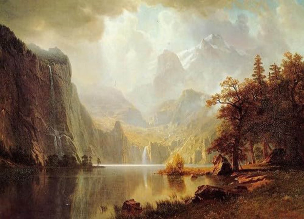 High quality wall art fine art oil painitng handpainted on canvas" In the Mountains" stunningoilpainting.com