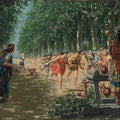 High quality wall art oil painitng handpainted on canvas" National Sports Games" stunningoilpainting.com