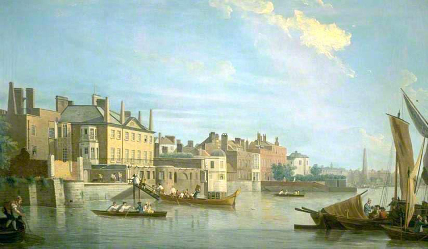 High quality wall art fine art oil painitng handpainted on canvas"the River Thames in London ” stunningoilpainting.com
