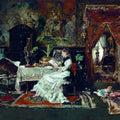 High quality wall art fine art oil painitng handpainted on canvas"woman reading " stunningoilpainting.com