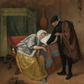 High quality wall art oil painitng handpainted on canvas"The Sick Woman" stunningoilpainting.com