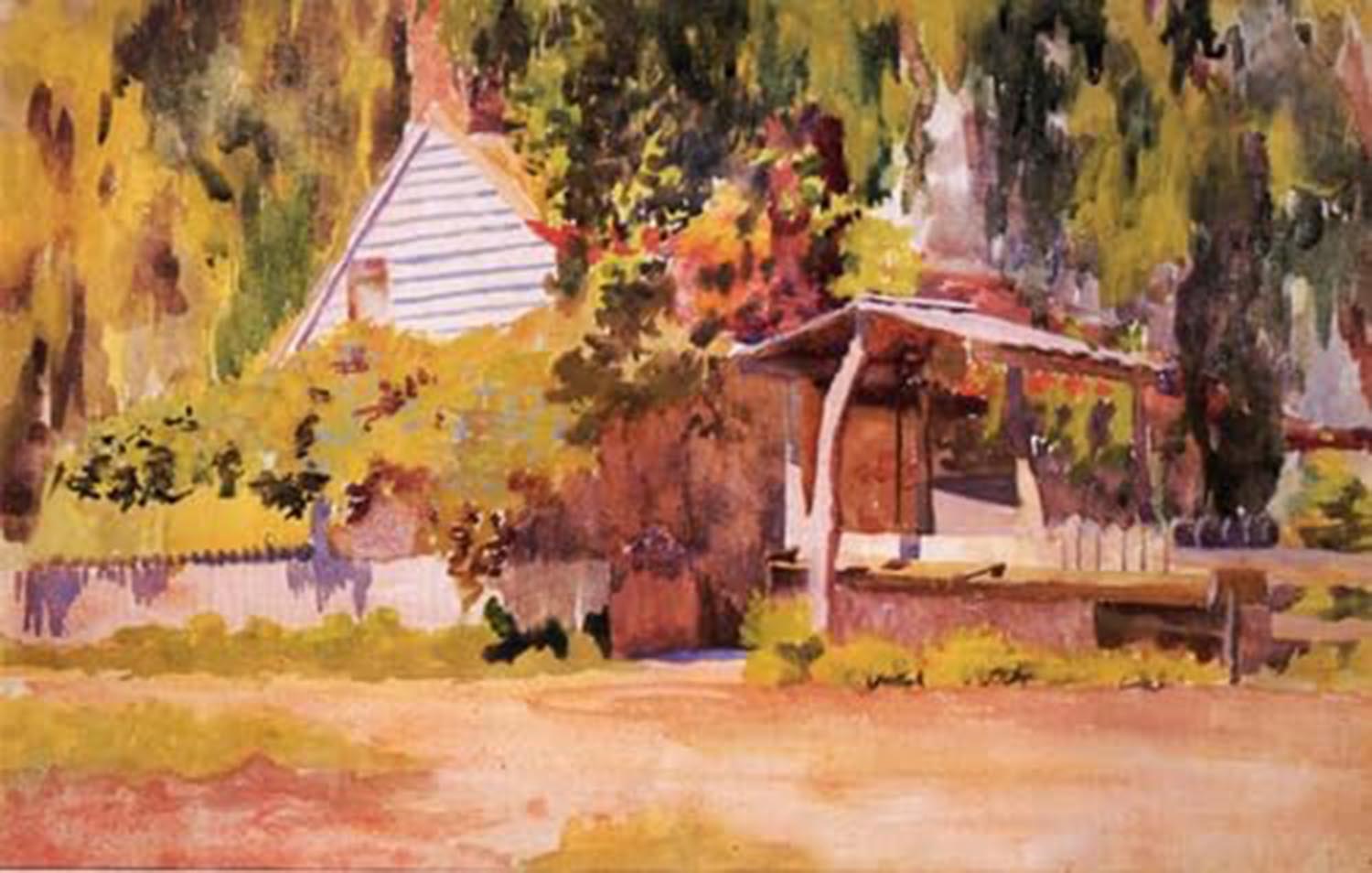 High quality wall art oil painitng handpainted on canvas" A house in summer " stunningoilpainting.com