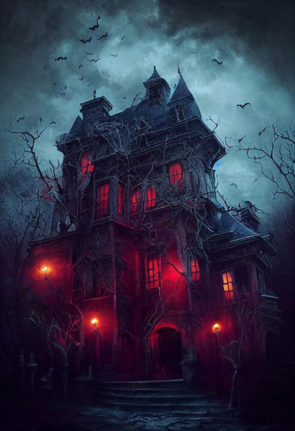 High quality wall art oil painitng handpainted on canvas" Haunted House" stunningoilpainting.com