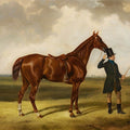 High quality wall art oil painitng handpainted on canvas"Horse and Rider in a Landscape" stunningoilpainting.com