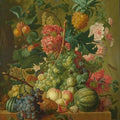 High quality wall art oil painitng handpainted on canvas"Fruit and Flowers" stunningoilpainting.com