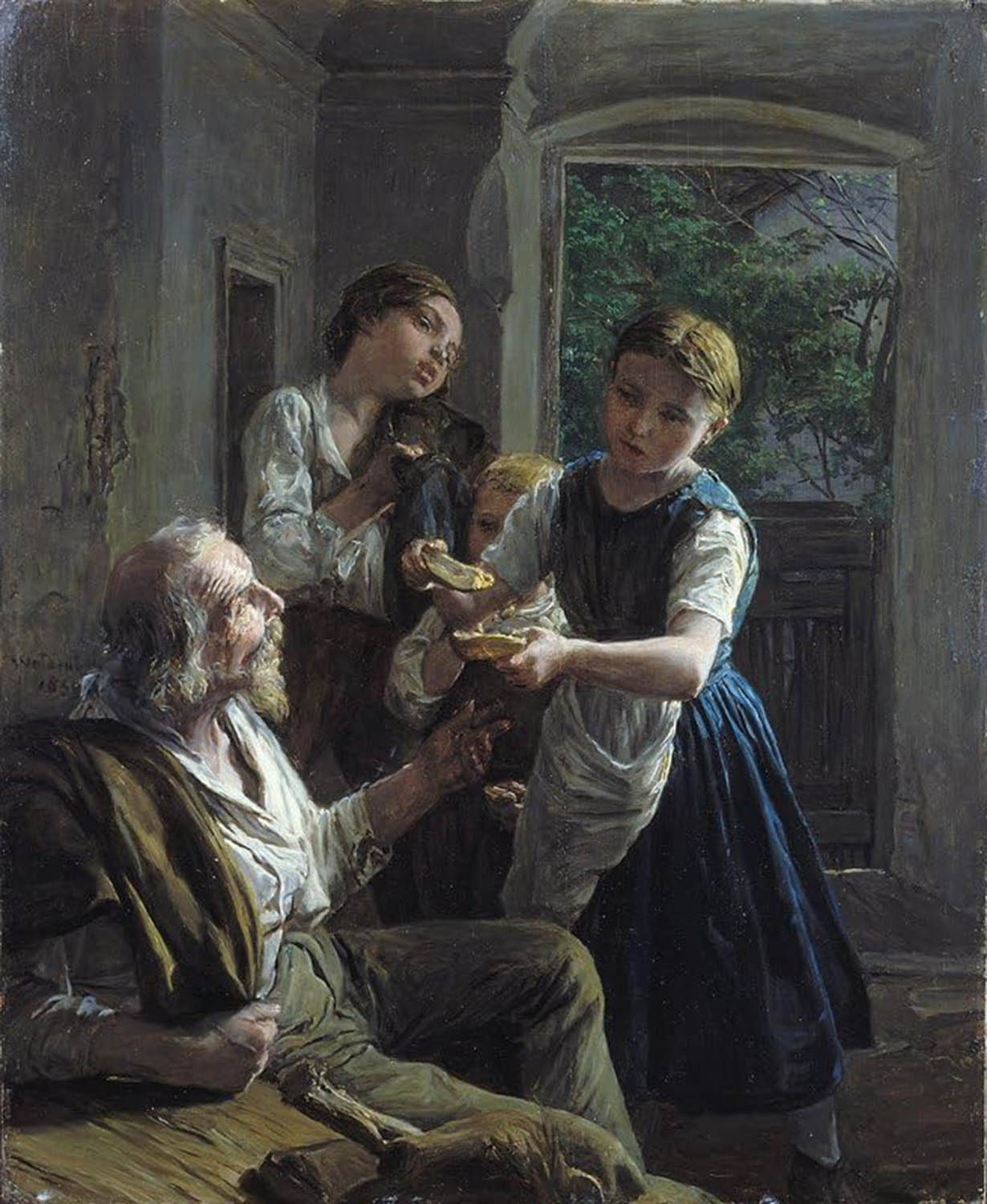 High quality wall art oil painitng handpainted on canvas"Beggar" stunningoilpainting.com