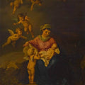 High quality wall art oil painitng handpainted on canvas"Madonna with child and Cupids" stunningoilpainting.com