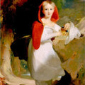 High quality wall art oil painitng handpainted on canvas"Little Red Riding Hood" stunningoilpainting.com