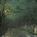 High quality wall art oil painitng handpainted on canvas" Moonlight After Rain " stunningoilpainting.com