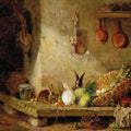 High quality wall art oil painitng handpainted on canvas "Rabbits in the Larder" stunningoilpainting.com