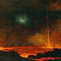 High quality wall art fine art oil painitng handpainted on canvas" Volcano" stunningoilpainting.com